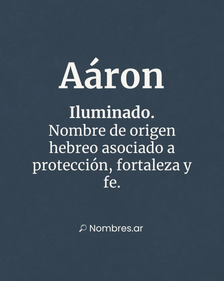Significado del nombre Aarón: origen hebreo, casa nueva, protección y espiritualidad.