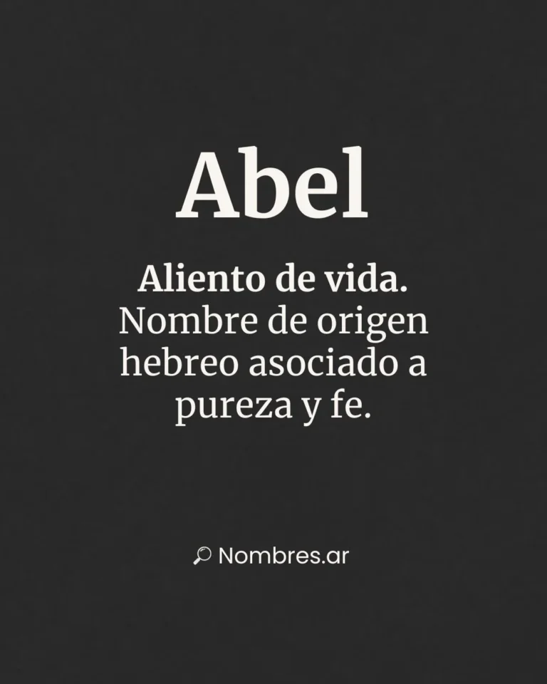 Significado del nombre Abel: origen hebreo, pureza, fe y simbolismo espiritual.