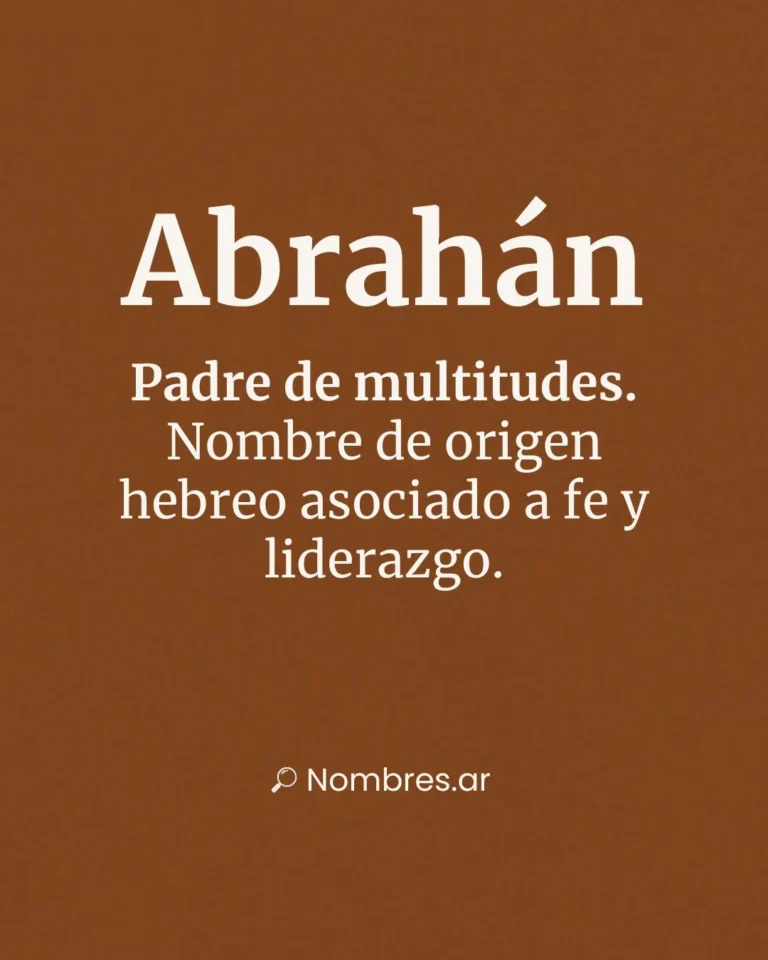 Significado del nombre Abrahán: origen hebreo, padre de multitudes y símbolo de fe.