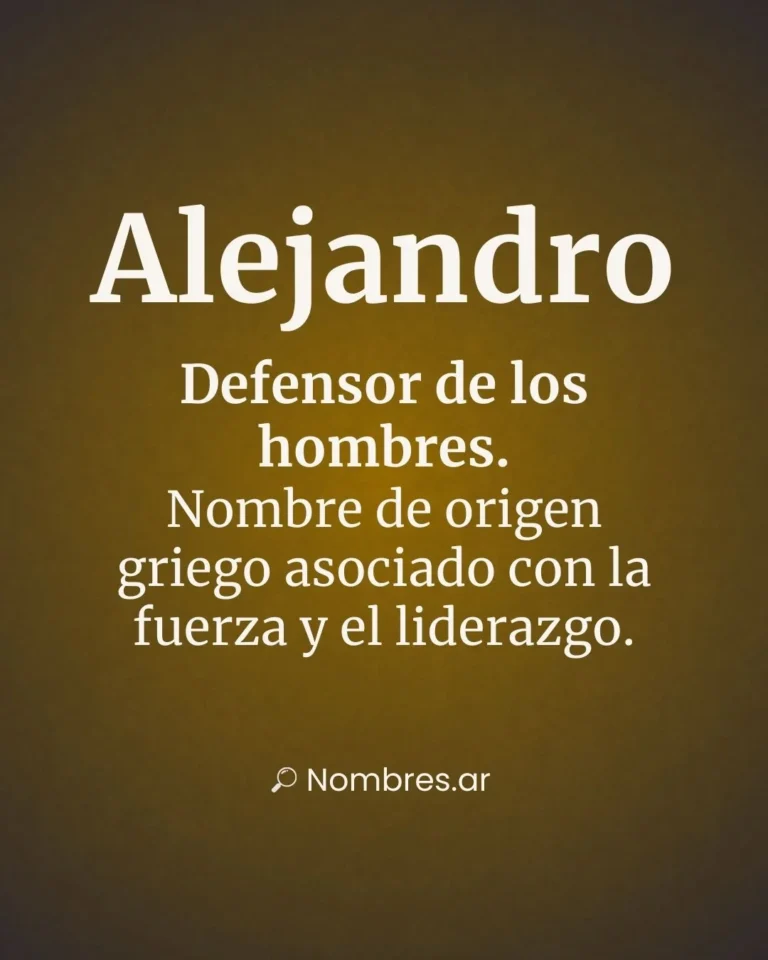 Nombre Alejandro de origen griego con significado de defensor y protector de la humanidad.